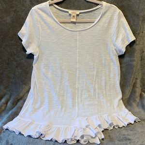 Sundance ruffled hem shirt